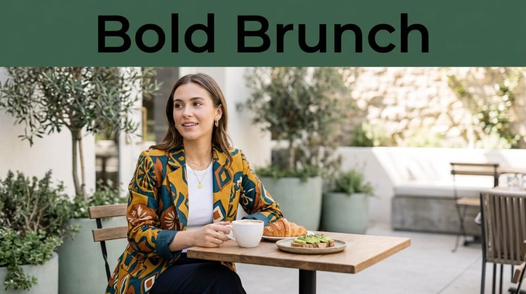 Bright Brunch Outfits Built Around One Bold Piece