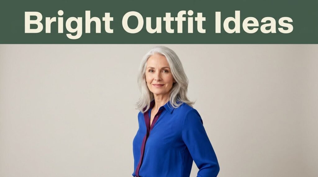 Mature woman with silver hair wearing a bright blue blouse against a gray background.